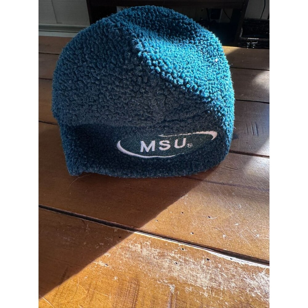 MSU Green Fleece Beanie Hat By League